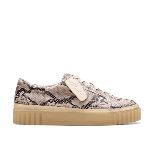 Clarks Damen Mayhill Walk Sneaker, Grey Snake Lea, 37 EU Clarks Damen Mayhill Walk Sneaker, Grey Snake Lea, 37 EU von Clarks