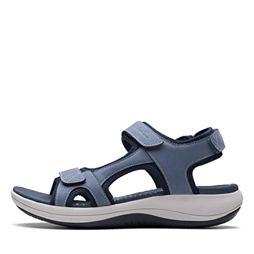 Clarks Damen Mira Bay Flache Sandale, Jeansblauer Stoff, 37.5 EU Clarks Damen Mira Bay Flache Sandale, Jeansblauer Stoff, 37.5 EU von Clarks
