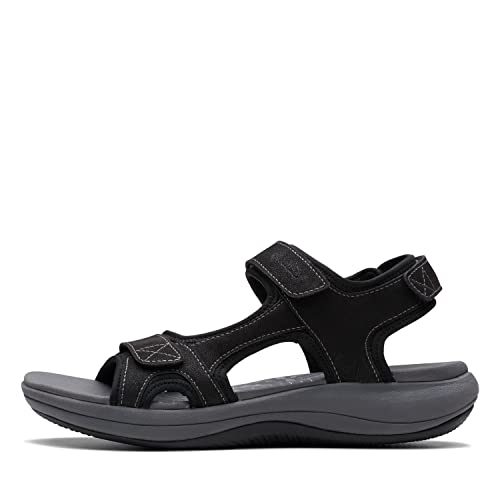 Clarks Damen Mira Bucht Flache Sandale, Textil schwarz, 38 Clarks Damen Mira Bucht Flache Sandale, Textil schwarz, 38 von Clarks