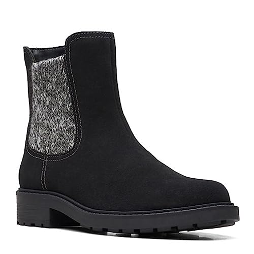 Clarks Damen Opal Sky Stiefelette, Schwarze Velourslederoptik, 38.5 EU Weit Clarks Damen Opal Sky Stiefelette, Schwarze Velourslederoptik, 38.5 EU Weit von Clarks