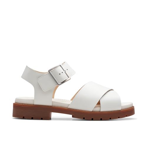 Clarks Damen Orinoco Cross Sandale, Off White Lea, 35.5 EU Clarks Damen Orinoco Cross Sandale, Off White Lea, 35.5 EU von Clarks
