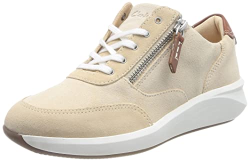Clarks Damen Un Rio Zip Sneaker, Light Sand Nub, 39.5 EU Clarks Damen Un Rio Zip Sneaker, Light Sand Nub, 39.5 EU von Clarks