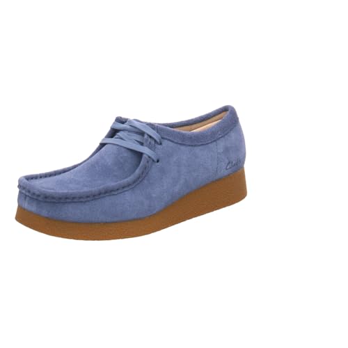 Clarks Damen WallabeeEVO Sneaker, Blue Suede, 37.5 EU Clarks Damen WallabeeEVO Sneaker, Blue Suede, 37.5 EU von Clarks