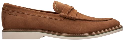 Clarks Herren Atticus LT Slip Flacher Slipper, Cola Suede, 40 EU von Clarks