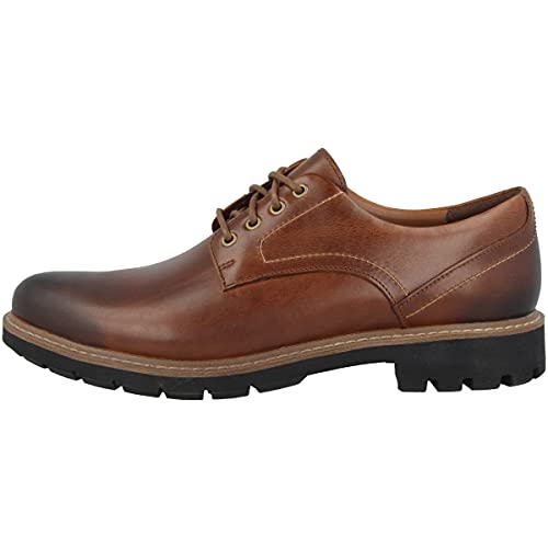 Clarks Herren Batcombe Hall Derbys, Dark Tan Lea, 39.5 EU von Clarks