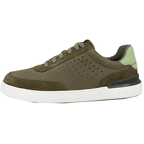 Clarks Herren CourtLite Tor Sneaker, Olive, 42 EU von Clarks