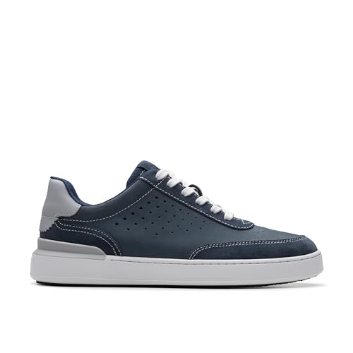 Clarks Herren Courtlite Run Sneaker, Navy Nubuck,42 EU von Clarks