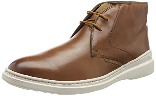 Clarks Herren Dennet Mid Chukka-Stiefel, Dunkelbraunes Leder, 46 EU von Clarks