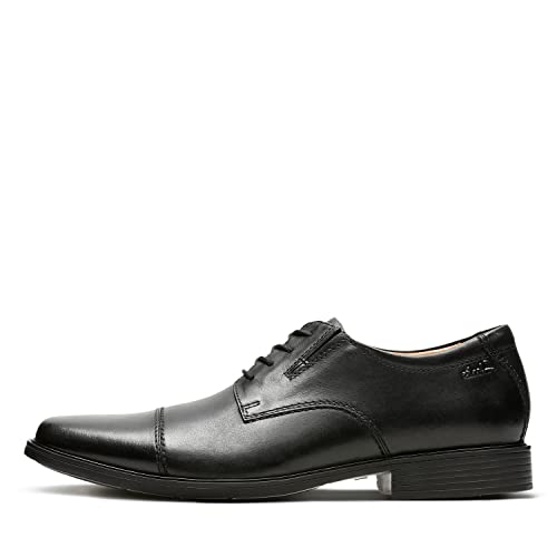 Clarks Herren tilden kasket Derby, Schwarzes Leder, 48 EU von Clarks