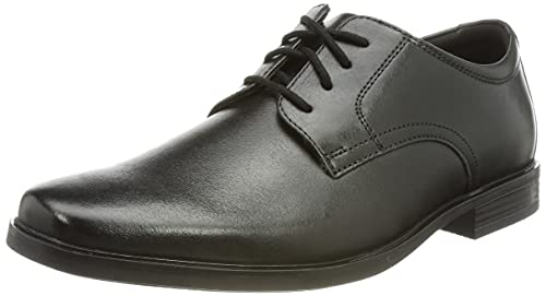 Clarks Herren Howard Walk Oxford, Schwarzes dunkelschwarzes Leder, 48 EU von Clarks