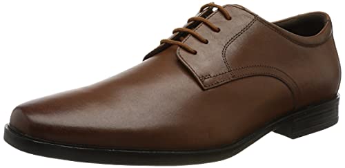 Clarks Herren Howard Walk Oxford-Schuh, Dunkelbraunes Leder, 41.5 EU von Clarks