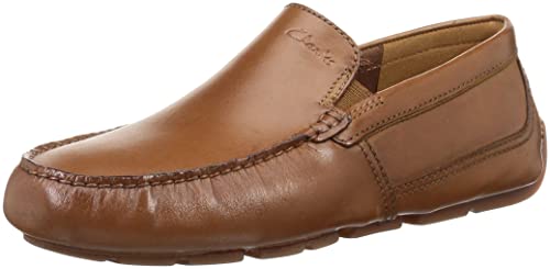 Clarks Herren Markman Plain Moccasin, Tan Leather, 43 EU von Clarks