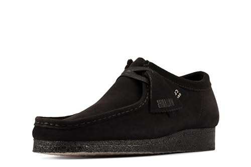 Clarks Herren Wallabee Oxford, Schwarzes Wildleder, 44.5 EU von Clarks