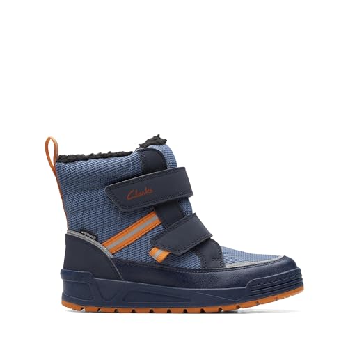 Clarks Jump K Snow Boot, Blue Combi, 28 EU von Clarks