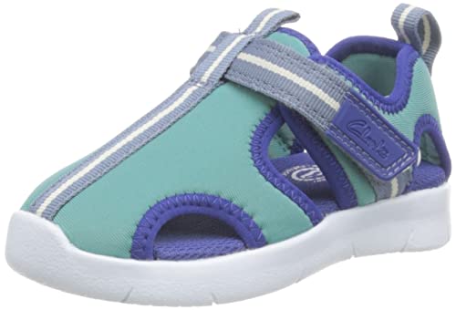 Clarks Jungen Ath Water T Sneaker, Blue Combi, 23 EU Weit von Clarks