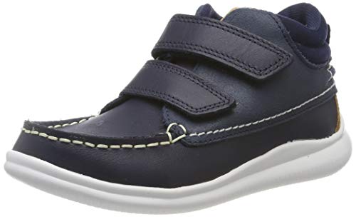 Clarks Jungen Cloud Tuktu T Hohe Sneaker High-Top, Blau (Navy Leather Navy Leather), 24 EU von Clarks