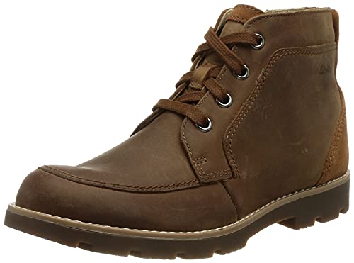 Clarks Jungen Heath Lace Chukka Stiefel, Tan Leder, 33.5 EU Weit von Clarks