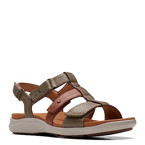 Clarks Kitly Step Sandale für Damen, Olivgrüne Kombi, 41 EU Clarks Kitly Step Sandale für Damen, Olivgrüne Kombi, 41 EU von Clarks