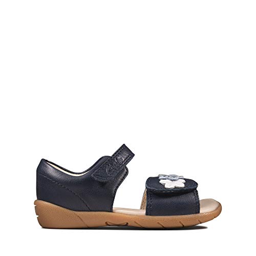 Clarks Mädchen Geschlossene Sandalen, Blau (Navy Leather Navy Leather), 20.5 EU von Clarks