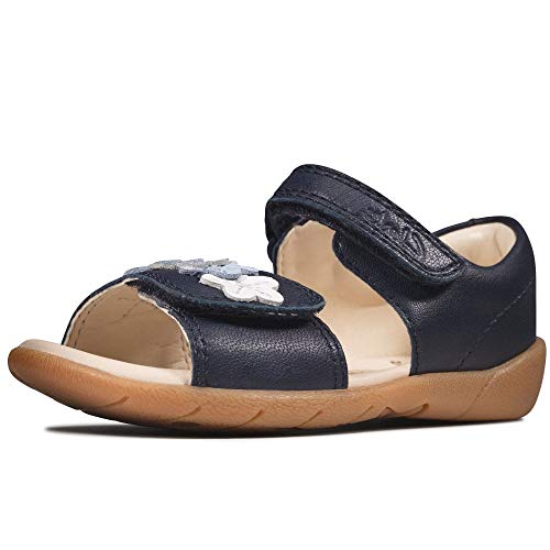 Clarks Mädchen Geschlossene Sandalen, Blau (Navy Leather Navy Leather), 22 EU von Clarks