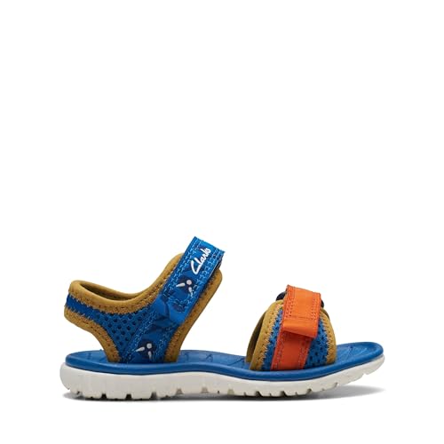 Clarks Mädchen Surfing Tide T Sandal, Blau, 22.5 EU von Clarks