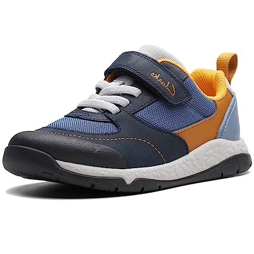 Clarks SteggyStride K Sneaker, Navy Combi, 33 EU von Clarks