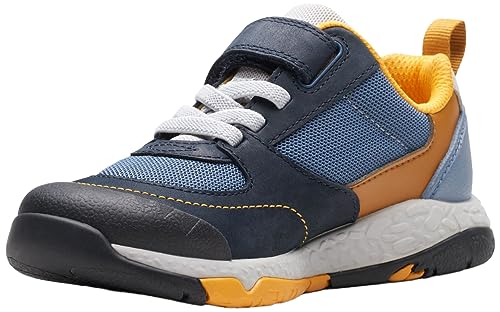 Clarks SteggyStride K Sneaker, Navy Combi, 33.5 EU von Clarks