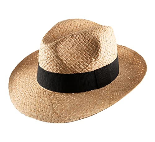 Classic Italy - Fedora Hut Classic Raffia Large - Size 59 cm von Classic Italy