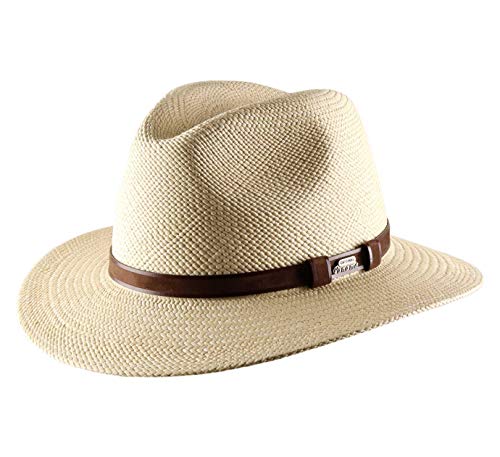 Classic Italy - Fedora Hut Panama Brisa Belt - Size 53 cm - Naturel von Classic Italy