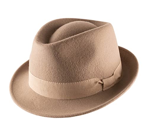 Classic Italy - Trilby Hut Trilby - Size 54 cm - beige von Classic Italy