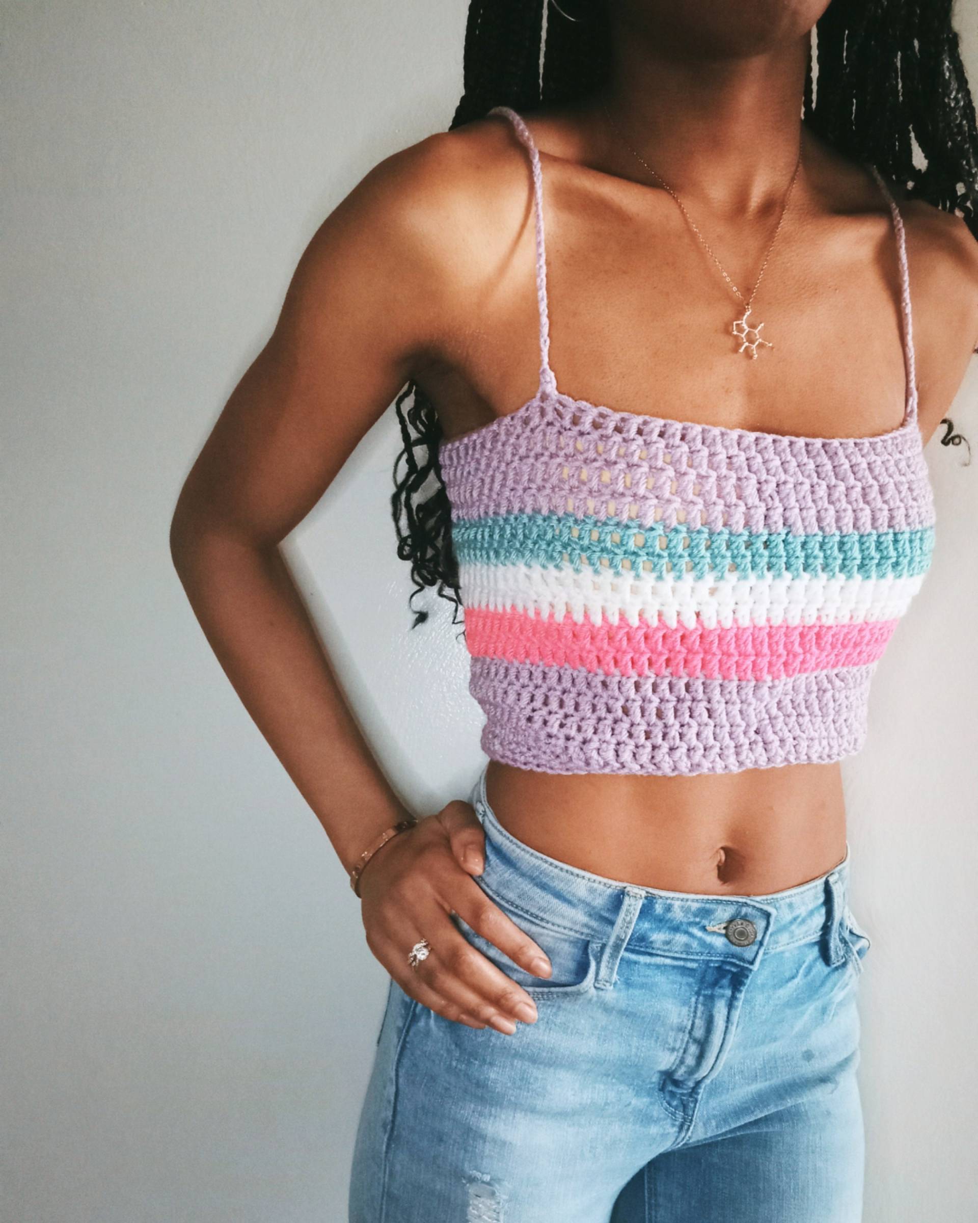 Delaney Crop Top | Frühlingsstreifen von ClassyfaceMakeupShop