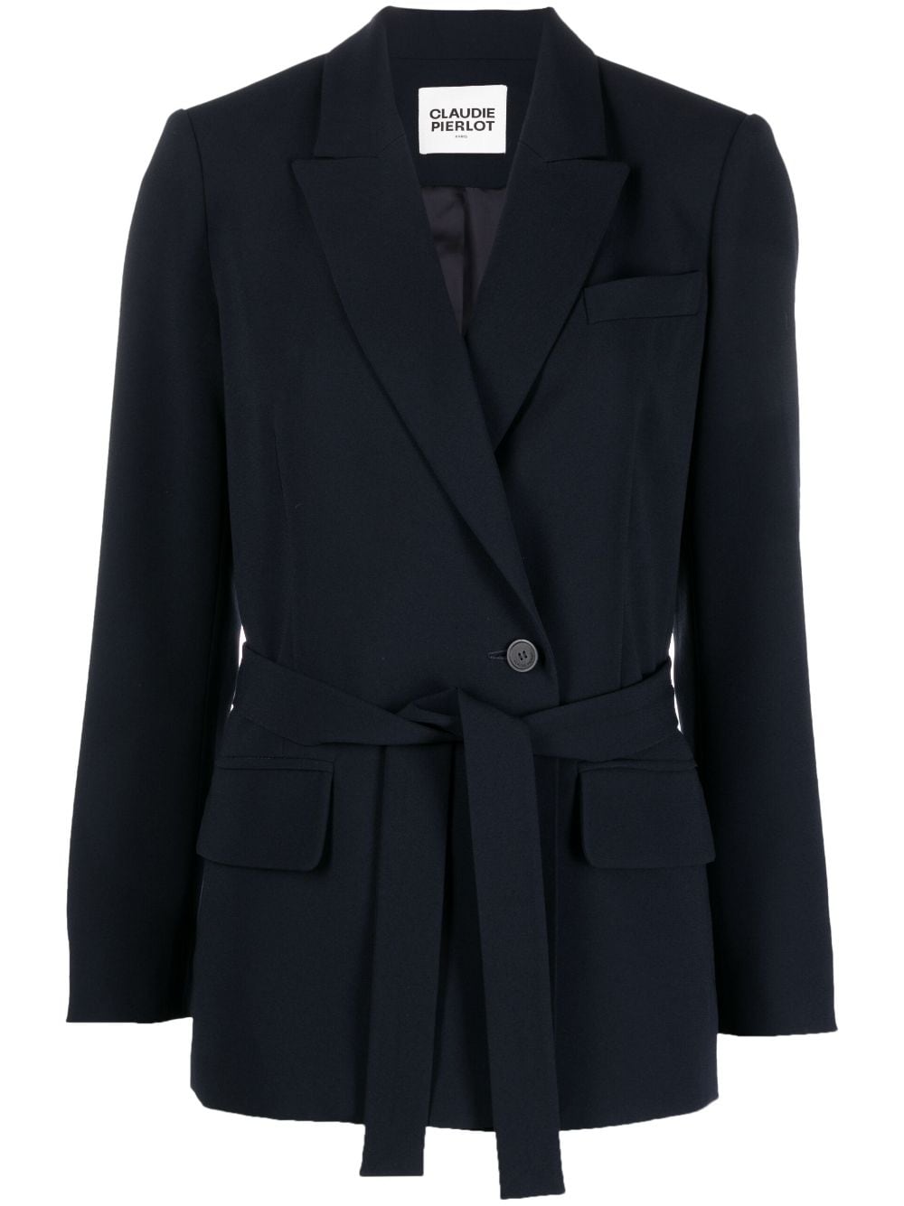 Claudie Pierlot Doppelreihiger Blazer mit Gürtel - Blau von Claudie Pierlot