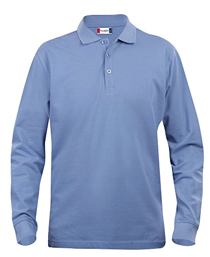 Clique, Herren Poloshirt, langärmelig S bis 5 XL, Grau Gr. M, hellblau von Clique Clothing