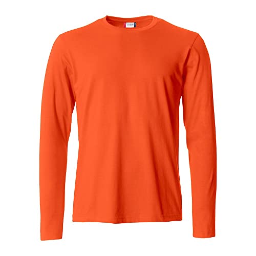 Clique Herren Basic Langarm T-Shirt, Blutorange, L von Clique