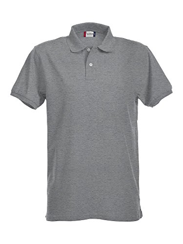 CliQue Herren Premium Polo Shirt Poloshirt, Grau (Grey Melange 95), L von Clique