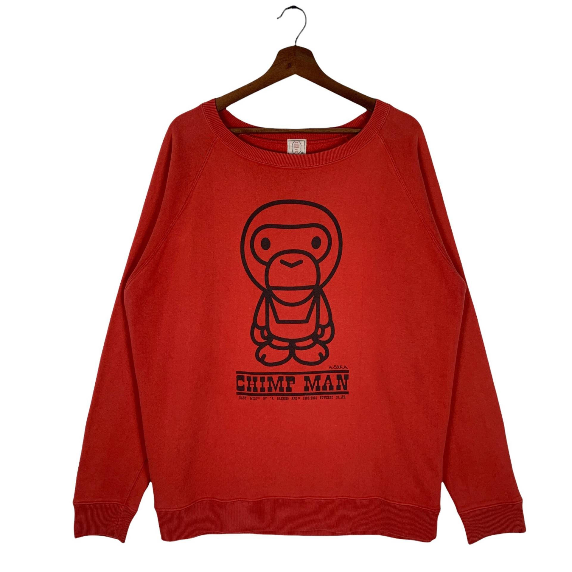 Bape Asnka Chimp Man Sweatshirt Vonbathing Ape, Größe L von ClockworkThriftStore