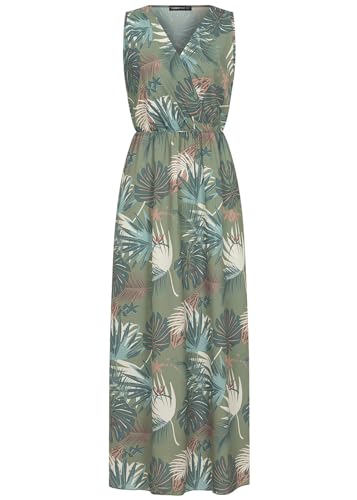 Cloud 5ive Damen Kleid Maxi Dress in Wickeloptik mit Blumen All Over Print von Cloud 5ive