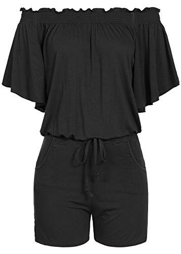 Cloud 5ive Fashion Damen Jumpsuit Off-Shoulder Jumper mit Volant Ärmeln von Cloud 5ive