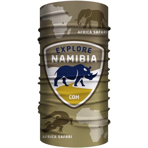 Namibia Safari Bandana 25 x 50 cm, nahtloses Multifunktionstuch aus weicher Mikrofaser/atmungsaktiv Schlauchschal Halstuch Mundschutz Schal Tuch/Afrika Nashorn Namibia Safari Bandana 25 x 50 cm, nahtloses Multifunktionstuch aus weicher Mikrofaser/atmungsaktiv Schlauchschal Halstuch Mundschutz Schal Tuch/Afrika Nashorn von Club of Heroes
