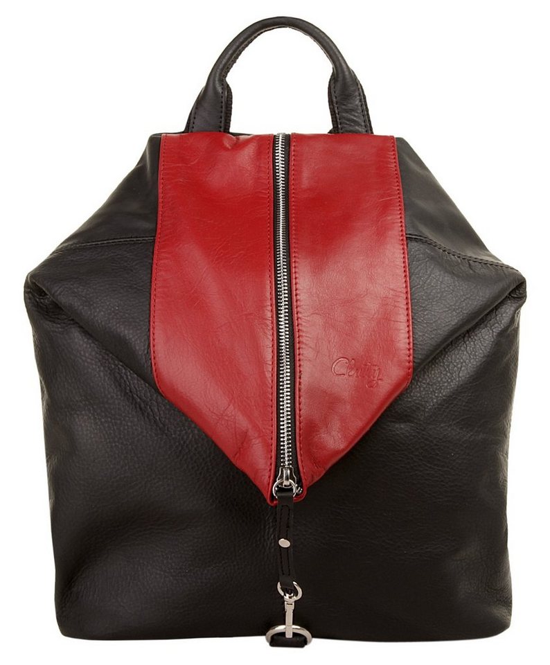 Cluty Cityrucksack, echt Leder, Made in Italy von Cluty