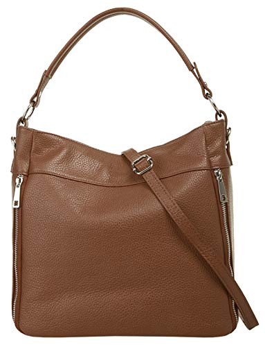 Cluty Handtasche Echt Leder braun Damen - 020843 von Cluty