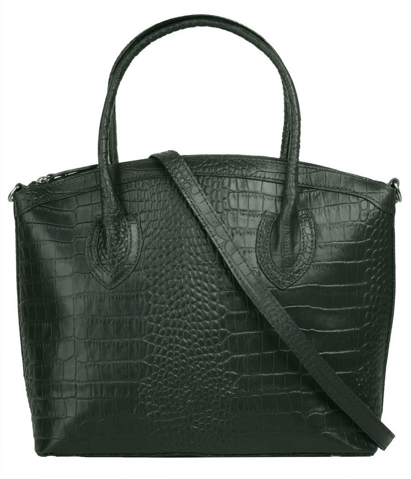 Cluty Henkeltasche, echt Leder, Made in Italy von Cluty