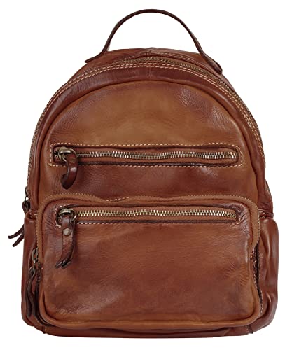 Cluty Rucksack Echt Leder cognac Damen - 020893 von Cluty