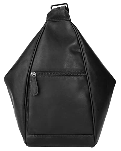 Cluty Rucksack Echt Leder schwarz Damen - 021711 von Cluty