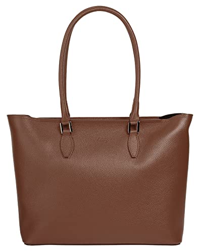 Cluty Shopper Echt Leder braun Damen - 021849 von Cluty