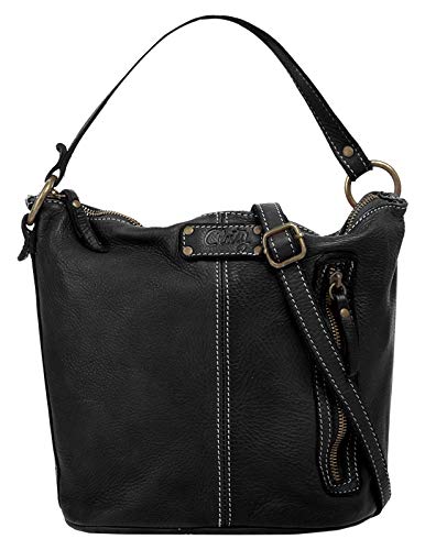 Cluty Umhängetasche schwarz echt Leder Damen - 020895 von Cluty