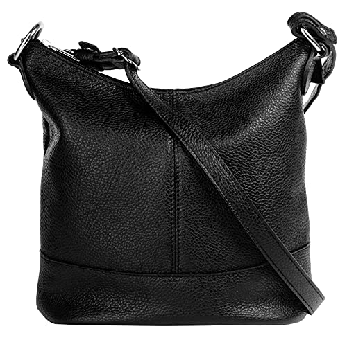 Cluty Umhängetasche schwarz echt Leder Damen - 021217 von Cluty