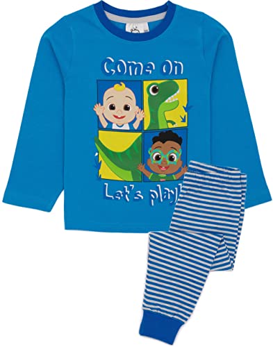 CoComelon Blue Langarm-Pyjama-Set für Jungen, Kinderkleidung, Pyjama, Loungewear, Nachtwäsche, gemütliches Geschenk, Geschenke | Film-Merchandise von CoComelon