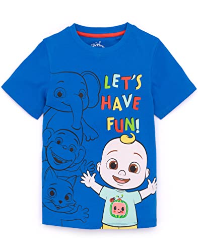 Kokomel-T-Shirt Kinder Jungen Kleinkinder JJ Blue Kurzarm Musical Top 5-6 Jahre von CoComelon