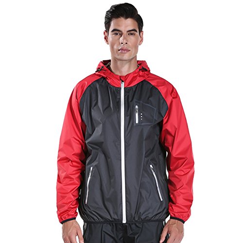 Cody Lundin Herren Sauna Zipper Coat Herren Fitnessjacke Gym Kapuzenjacke schwarz für Herren von Cody Lundin